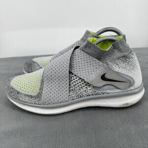 Nike Free RN Motion Flyknit 2017 Gray Volt Womens 9 Running Shoes 880846-002